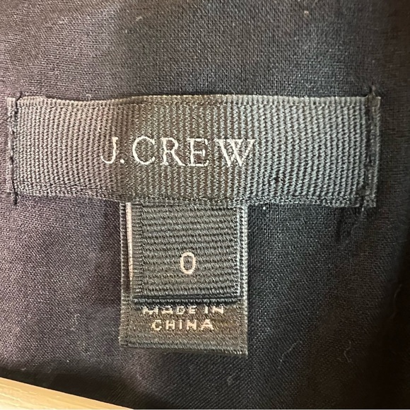 J. Crew Ruffle Sleeve Eyelet Dress Black Size 0 - Picture 8 of 14